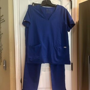 Figs Blue Scrub Set